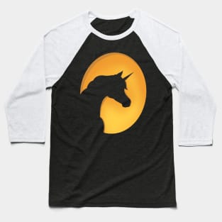 Delicate Unicorn Silhouette Baseball T-Shirt